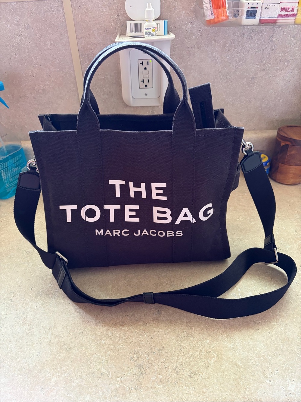 Medium Marc Jacobs Black Canvas 'The Tote Bag'